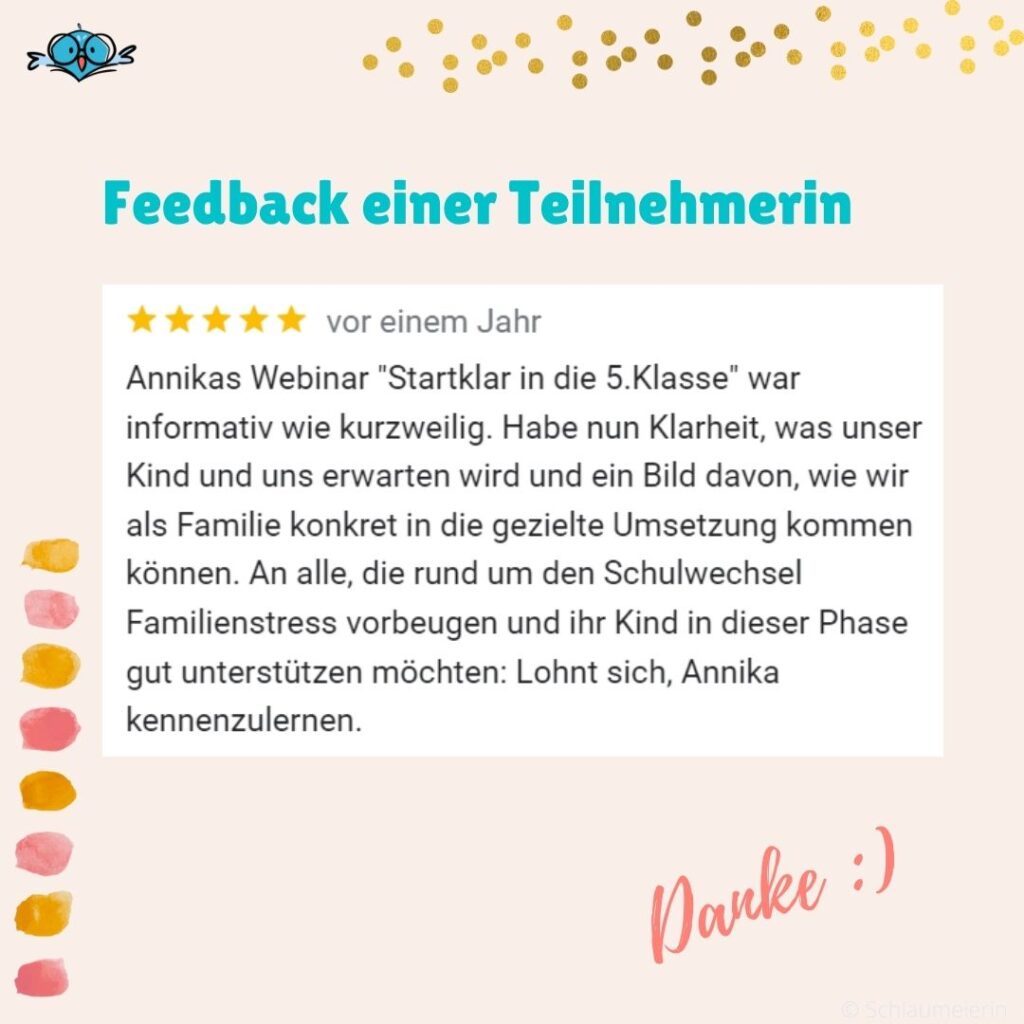 Feedback einer Teilnehmerin